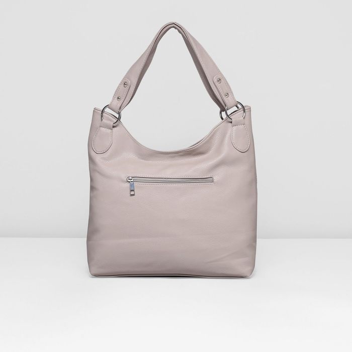 Сумка женская на молнии, 1 отдел с перегородкой, наружный карман, цвет серый