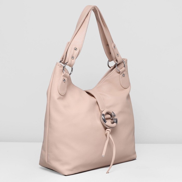 Сумка женская на молнии, 1 отдел с перегородкой, наружный карман, цвет бежевый