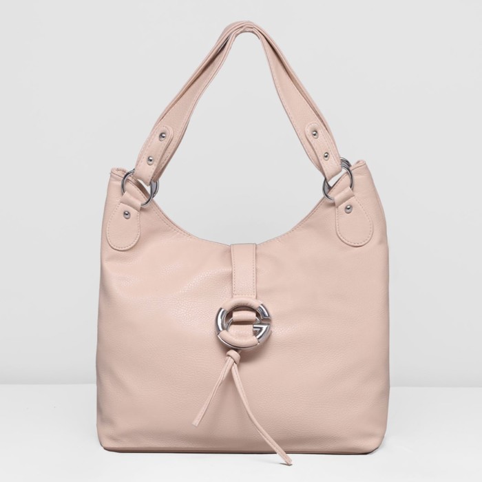 Сумка женская на молнии, 1 отдел с перегородкой, наружный карман, цвет бежевый