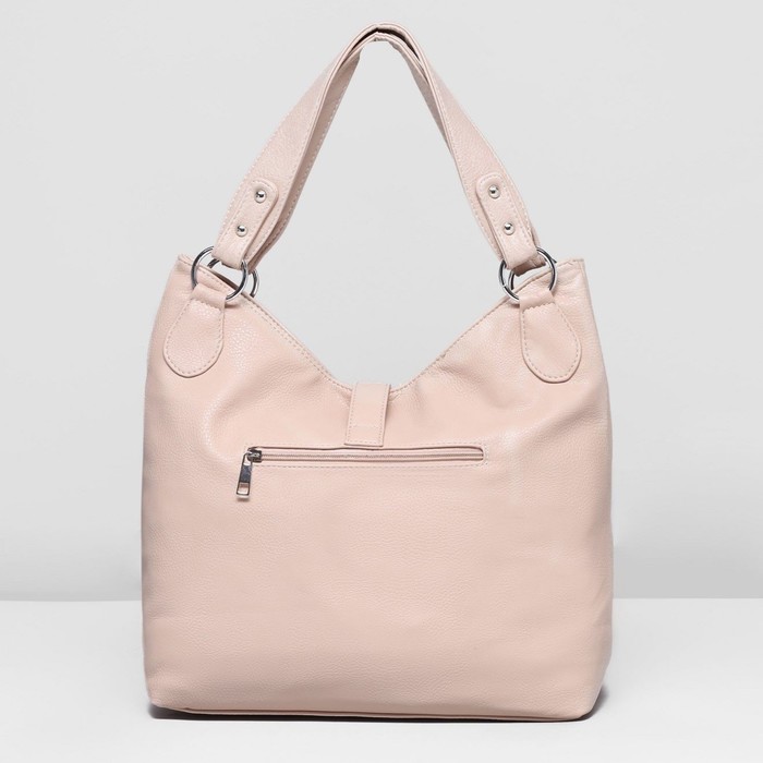 Сумка женская на молнии, 1 отдел с перегородкой, наружный карман, цвет бежевый