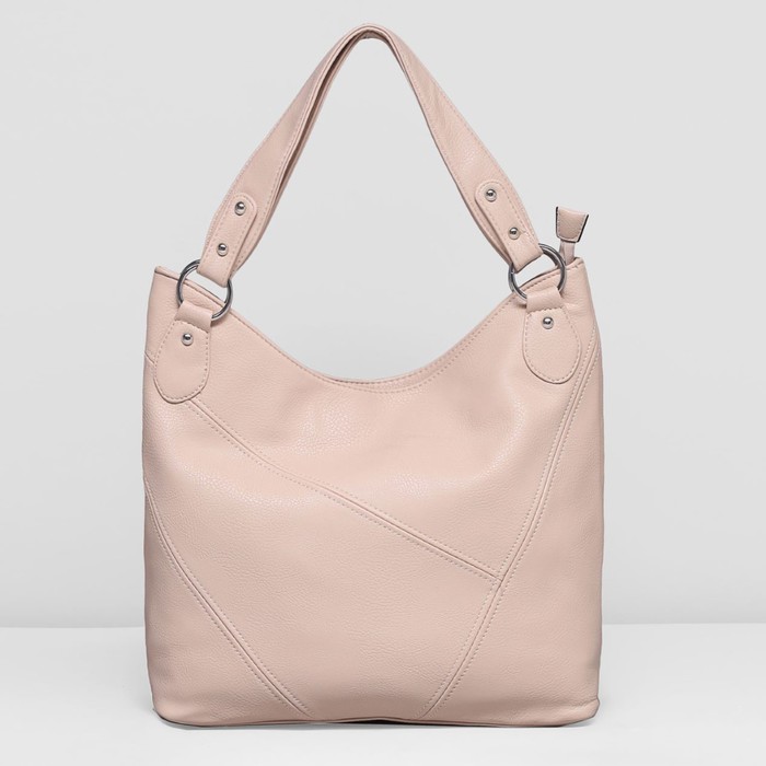 Сумка женская на молнии, 1 отдел с перегородкой, наружный карман, цвет бежевый