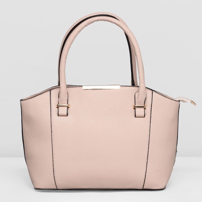 Сумка женская на молнии, 1 отдел с перегородкой, наружный карман, цвет молочный