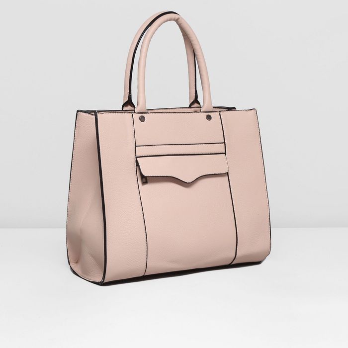 Сумка женская на молнии, 1 отдел с перегородкой, 2 наружных кармана, цвет бежевый