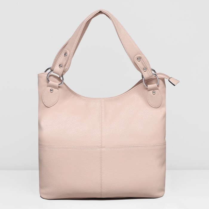 Сумка женская на молнии, 1 отдел с перегородкой, наружный карман, цвет бежевый