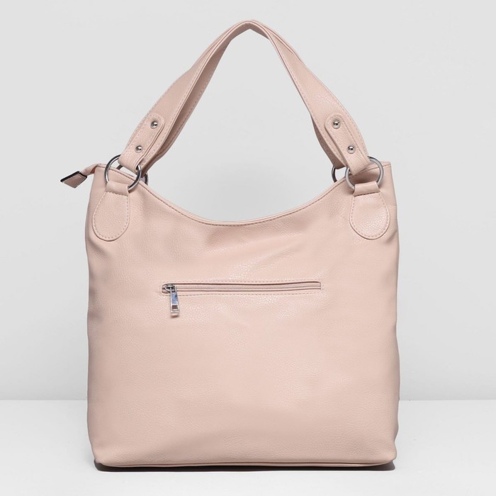 Сумка женская на молнии, 1 отдел с перегородкой, наружный карман, цвет бежевый