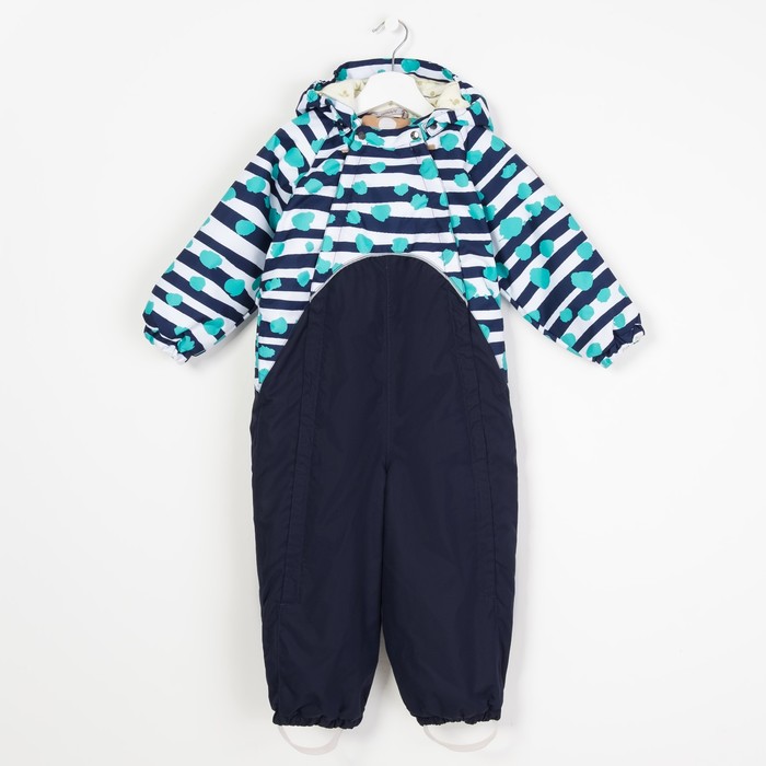 Комбинезон для мальчика "GOLDEN", рост 98 см, тёмно-синий с принтом  63386_М
