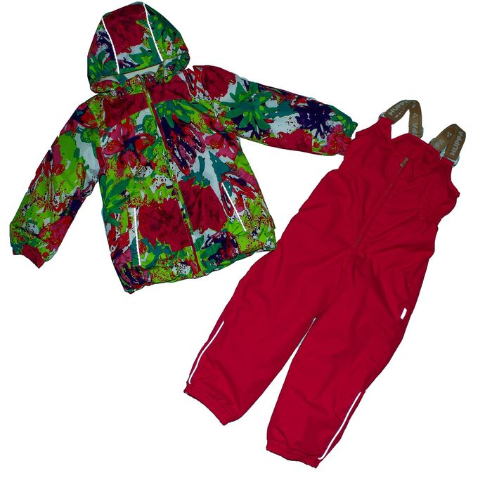 Комплект для девочек "CLARA", рост 110 см, цвет белый с принтом/фуксиа 71220