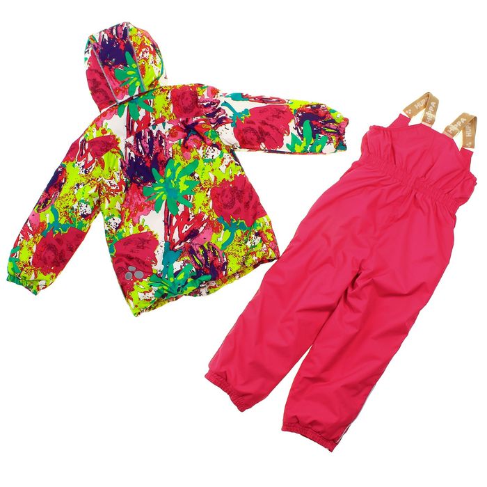 Комплект для девочек "CLARA", рост 110 см, цвет белый с принтом/фуксиа 71220