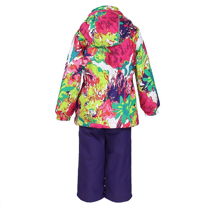 Комплект для девочек "YONNE", рост 104 см, цвет белый с принтом/тёмно-лилoвый 71273