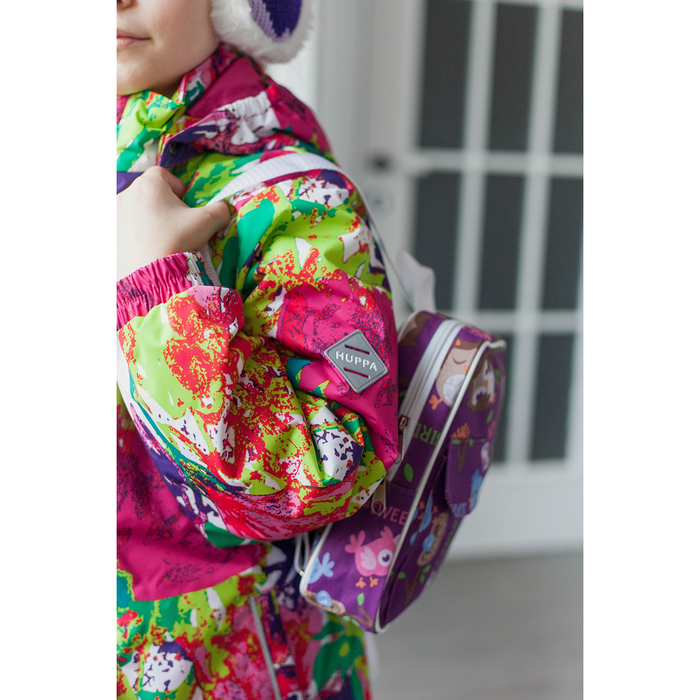 Комплект для девочек "YONNE", рост 104 см, цвет белый с принтом/тёмно-лилoвый 71273