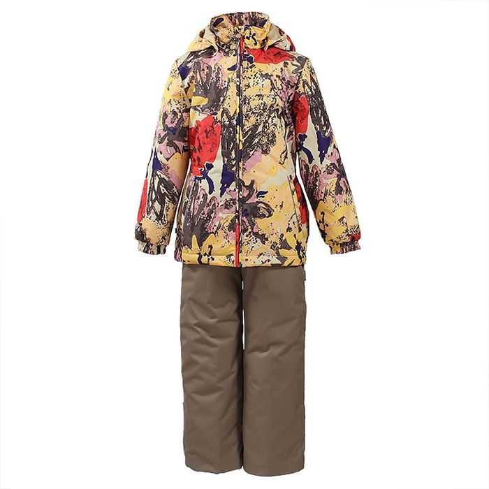 Комплект для девочек "YONNE 1", рост 116 см, цвет зoлoтo с принтом/бежевый 71242