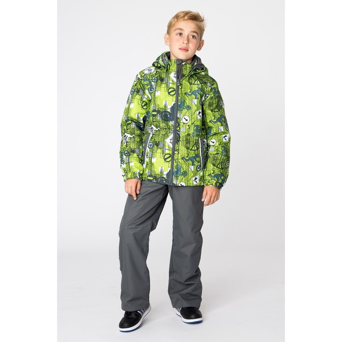 Комплект для мальчика "YOKO 1", рост 140 см, цвет лайм с принтом/серый 72247