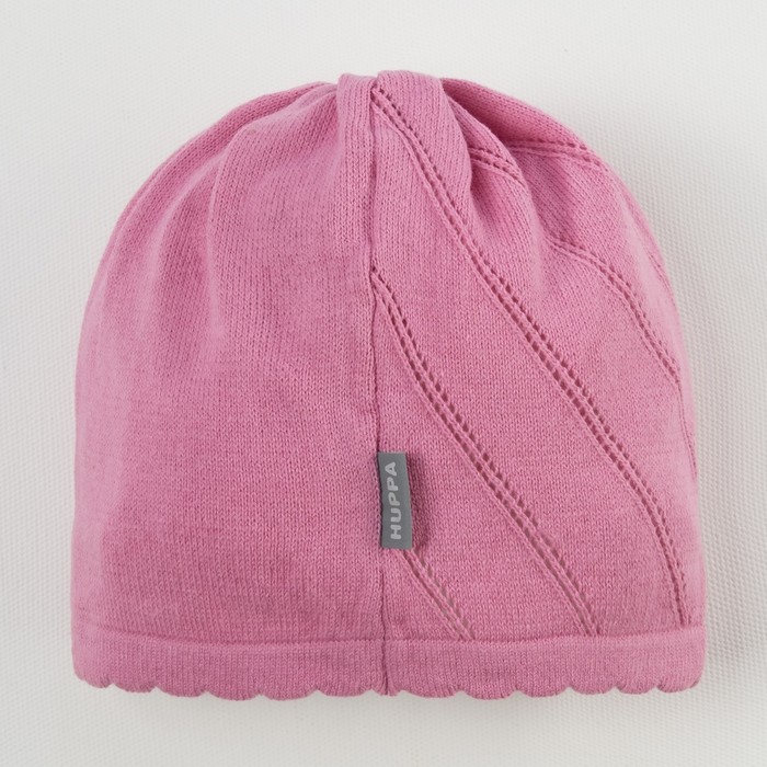 Шапка вязаная для девочки "DORIS", размер L (6-11 лет), цвет розовый