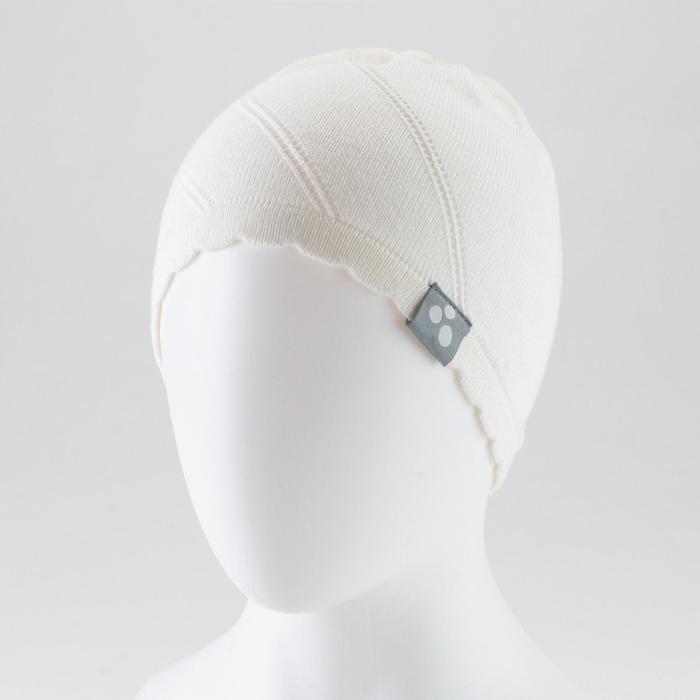 Шапка вязаная для девочки "DORIS", размер S (1-2 года), цвет белый