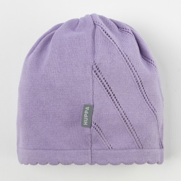 Шапка вязаная для девочки "DORIS", размер М (2-6 лет), цвет светло-лиловый