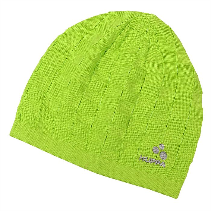 Шапка вязаная для мальчика "PEEP", размер S (1-2 года), цвет лайм