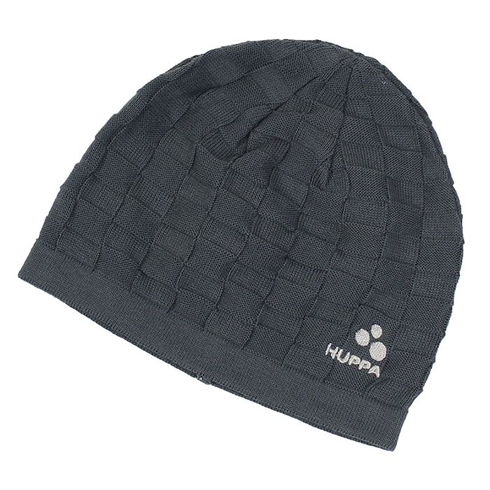 Шапка вязаная для мальчика "PEEP", размер S (1-2 года), цвет серый