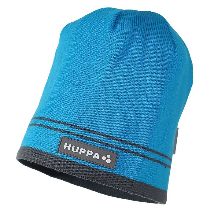 Шапка вязаная для мальчика "TOM", размер S (1-2 года), цвет голубой