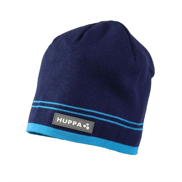 Шапка вязаная для мальчика "TOM", размер S (1-2 года), цвет тёмно-синий