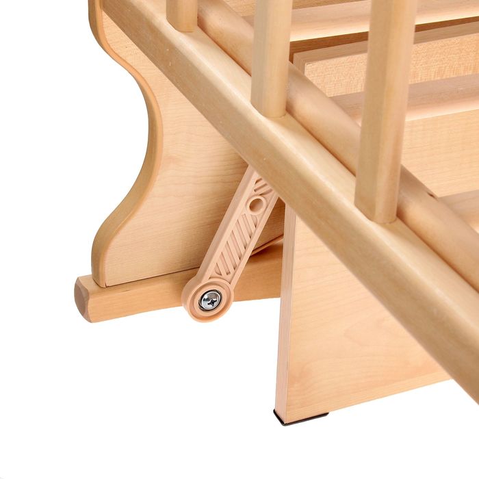 Детская кроватка «Чудо» на качалке с поперечным маятником, цвет клён/берёза