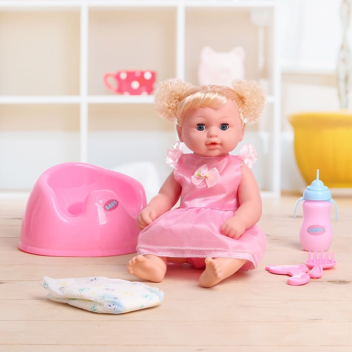 Пупс функциональный "Верочка" в чемоданчике, писает, пьёт, с аксессуарами