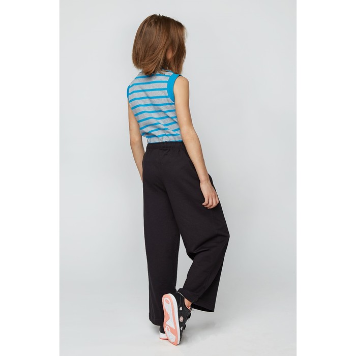 Водолазка для девочки, рост 134 (72) см, цвет серый меланж/голубой