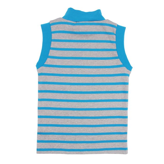 Водолазка для девочки, рост 134 (72) см, цвет серый меланж/голубой