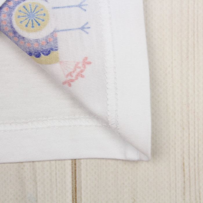 Майка для девочки "Совы", рост 92 см (50), цвет белый, принт совы ДНМ665001_М