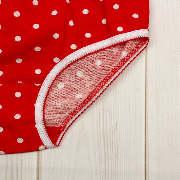 Гарнитур для девочки "Совы", рост 92 см (50), цвет белый/красный, принт горох ДНГ453001н_М