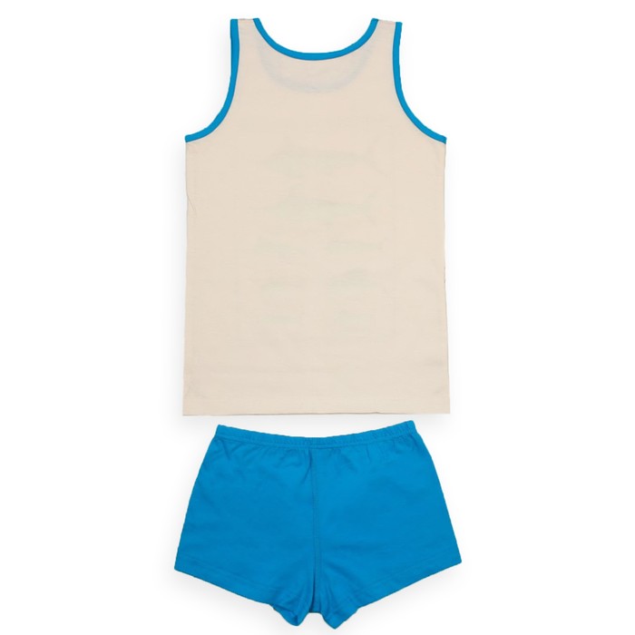 Гарнитур для мальчика "Большой улов", рост 140 см (72), цвет бежевый/бирюзовый ПНГ474001