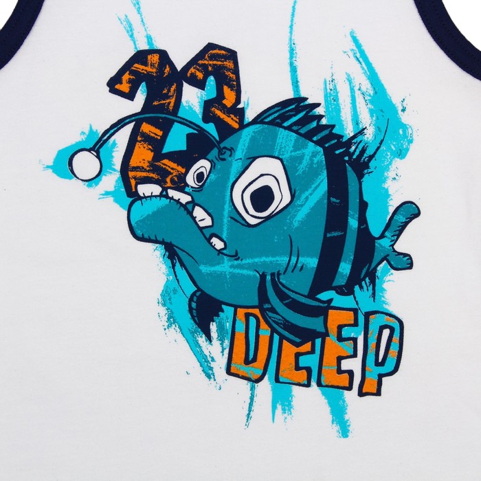 Гарнитур для мальчика "Океания", рост 128 см (64), цвет белый/синий ПНГ173800н