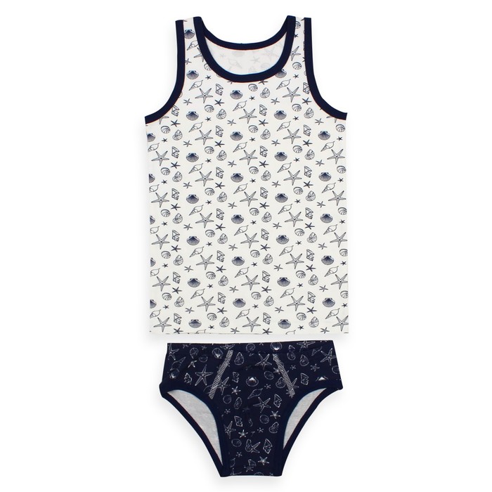 Гарнитур для мальчика "Океания", рост 116 см (60), цвет белый/синий ПНГ173800н_1