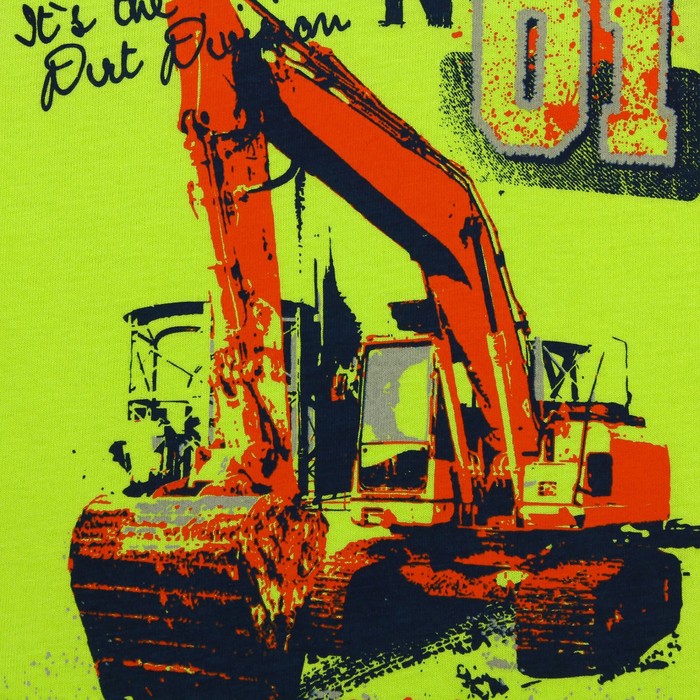 Гарнитур для мальчика "Стройтехника", рост 92 см (50), цвет салатовый/синий ПНГ173001