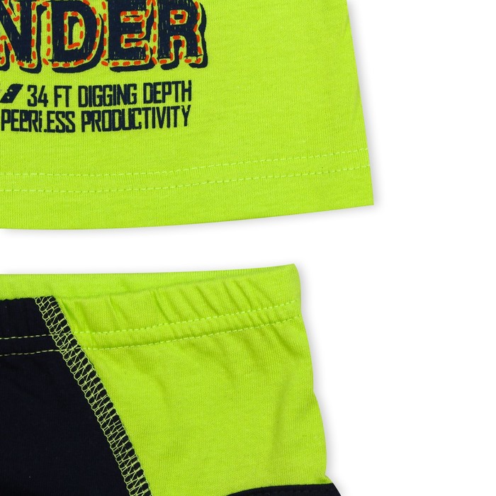 Гарнитур для мальчика "Стройтехника", рост 92 см (50), цвет салатовый/синий ПНГ173001