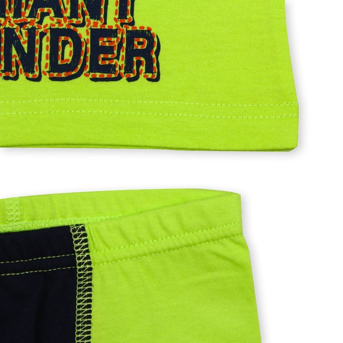 Гарнитур для мальчика "Стройтехника", рост 86 см (48), цвет салатовый/синий ПНГ474001