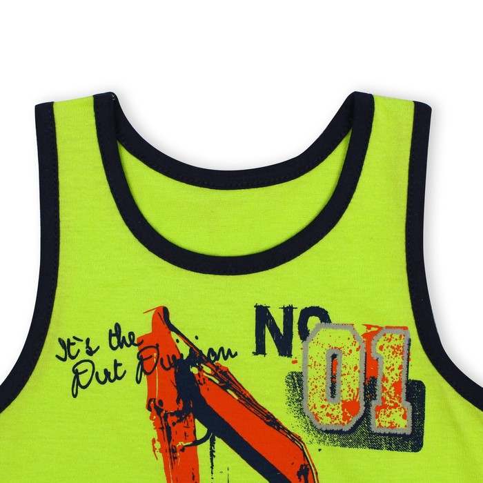 Гарнитур для мальчика "Стройтехника", рост 92 см (50), цвет салатовый/синий ПНГ474001