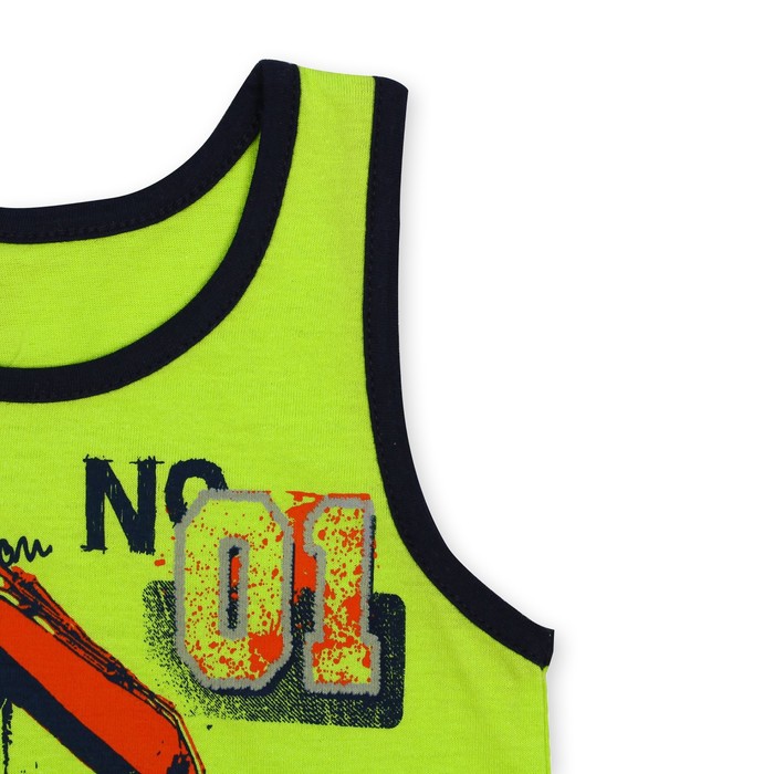 Гарнитур для мальчика "Стройтехника", рост 92 см (50), цвет салатовый/синий ПНГ474001