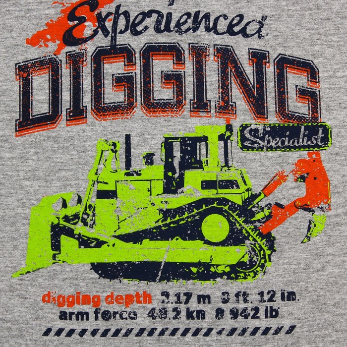 Гарнитур для мальчика "Стройтехника", рост 92 см (50), цвет серый/синий ПНГ173002_М