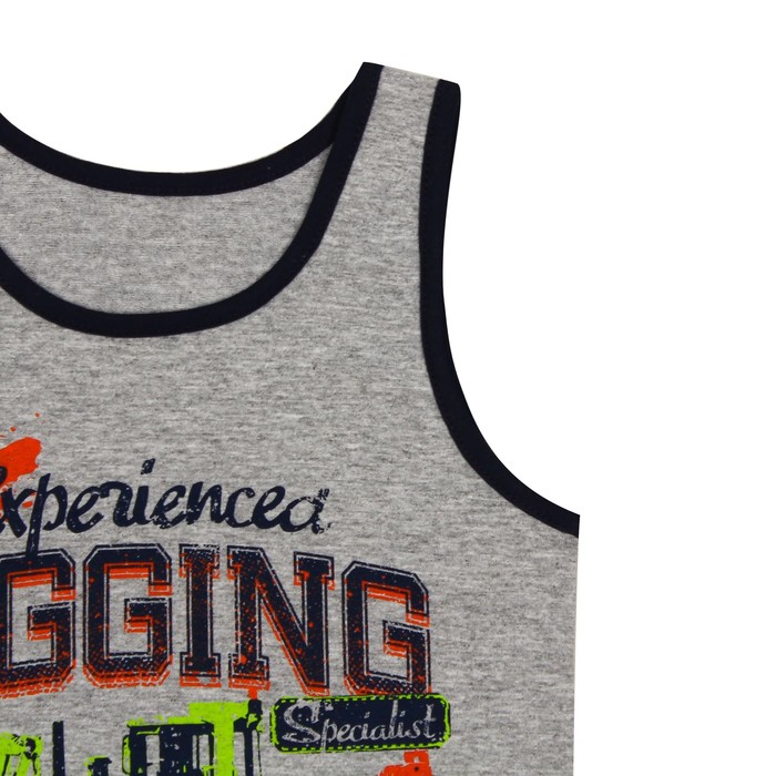 Гарнитур для мальчика "Стройтехника", рост 86 см (48), цвет серый/синий ПНГ474002_М