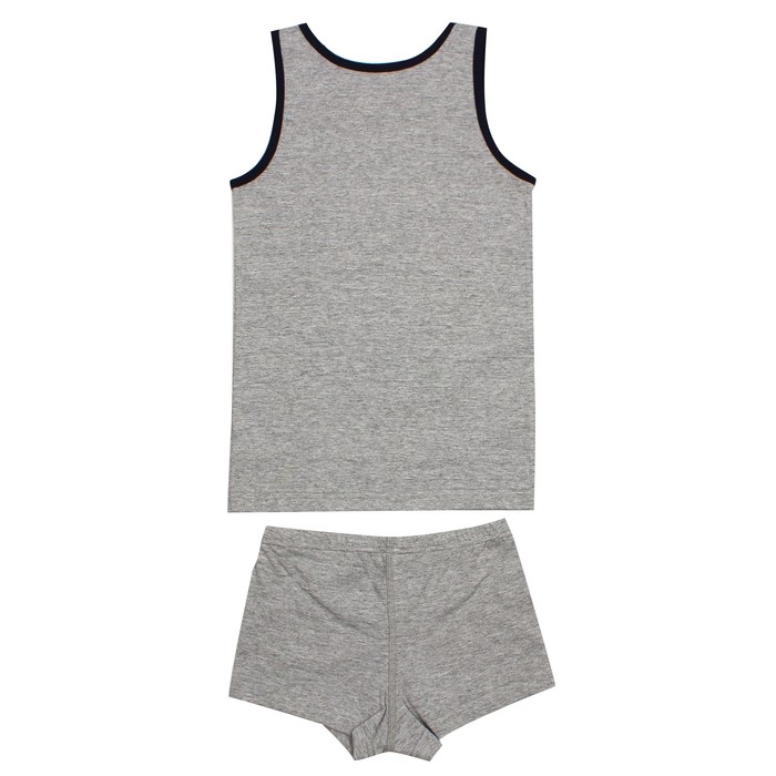 Гарнитур для мальчика "Стройтехника", рост 86 см (48), цвет серый/синий ПНГ474002_М