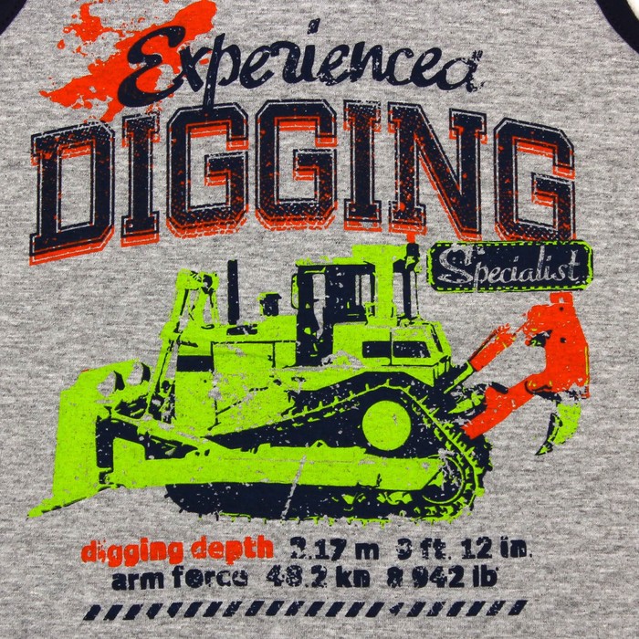 Гарнитур для мальчика "Стройтехника", рост 92 см (50), цвет серый/синий ПНГ474002_М