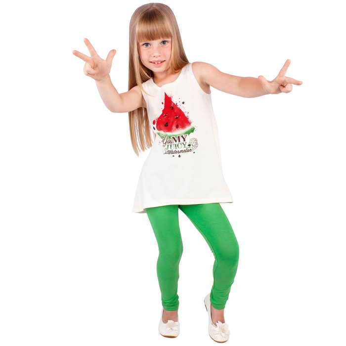 Майка для девочки "Арбузы", рост 116 см (60), цвет сливки ДДБ325001