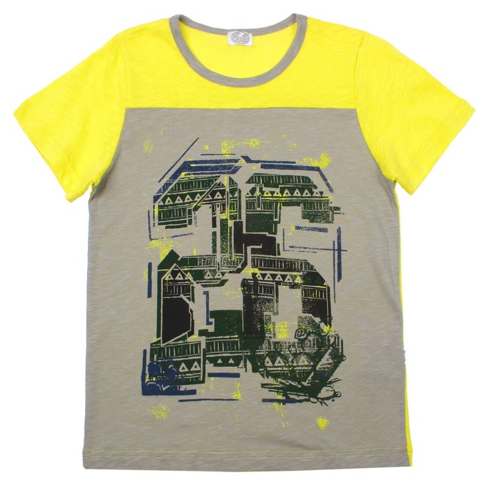 Футболка для мальчика "Техас", рост 122 см (62), цвет салатовый, принт цифры ПДК018010