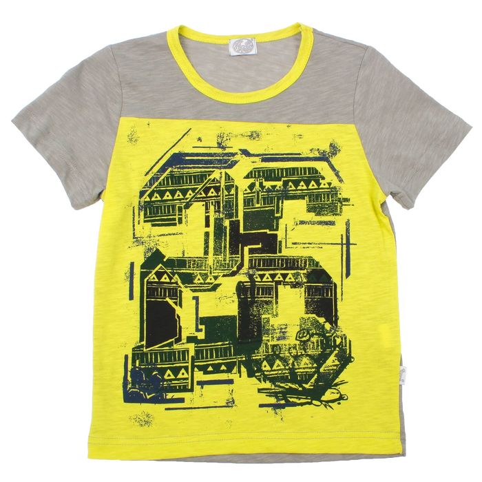 Футболка для мальчика "Техас", рост 116 см (60), цвет серый, принт цифры ПДК018010