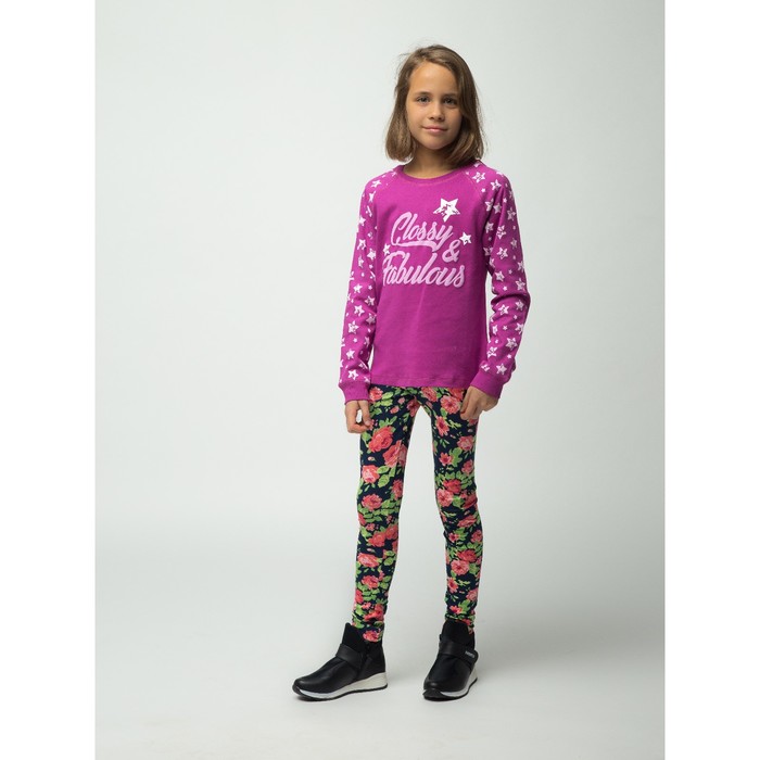 Легинсы для девочки "Волшебная радуга", рост 140 см (72), цвет синий ДРЛ894820н