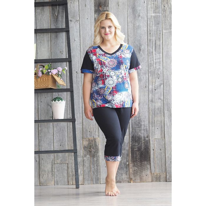 Комплект женский (туника, бриджи) 205хр903 МИКС, р-р 56 (112)