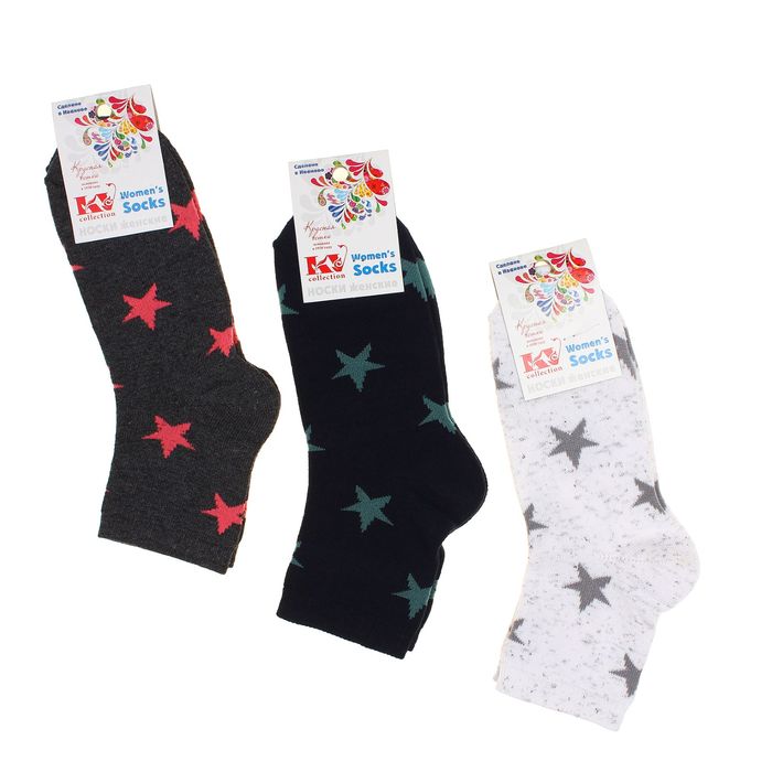 Носки женские, цвет МИКС, размер 23-25