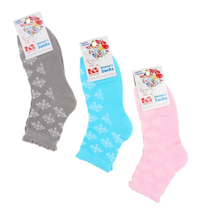 Носки женские, цвет МИКС, размер 23-25