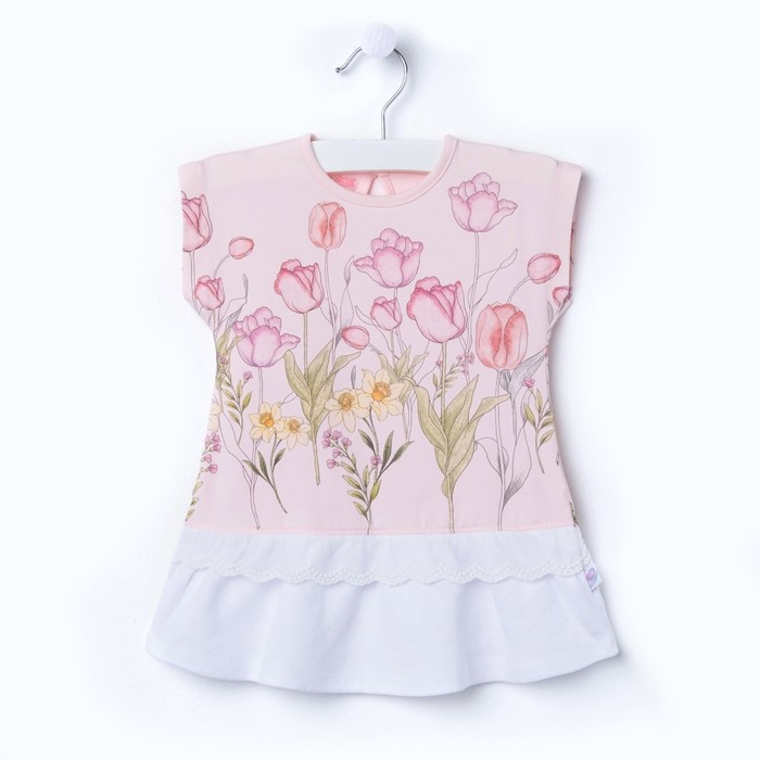 Платье для девочки, рост 74 см, цвет розовый