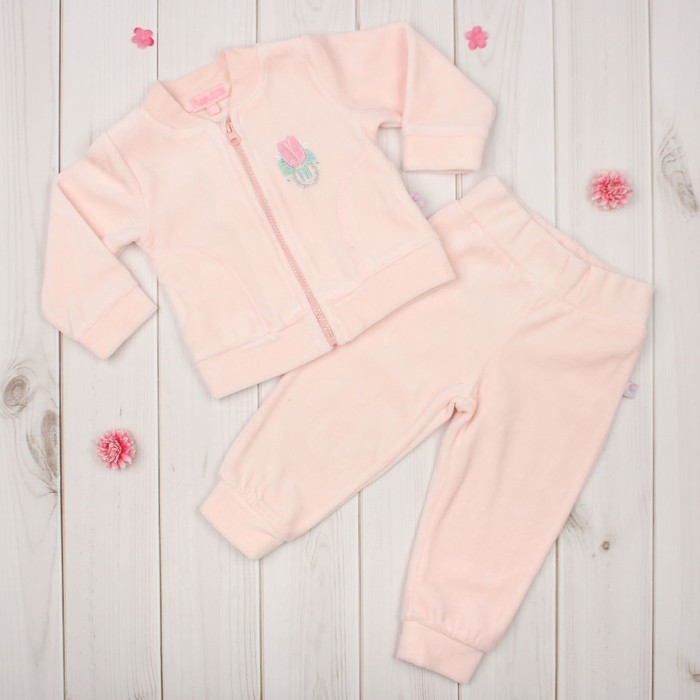 Комплект для девочки (джемпер, брюки), рост 74 см, цвет розовый